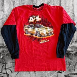 Vintage The Fast & The Furious Layered Long Sleeve T-Shirt -“Retro Motion” - M